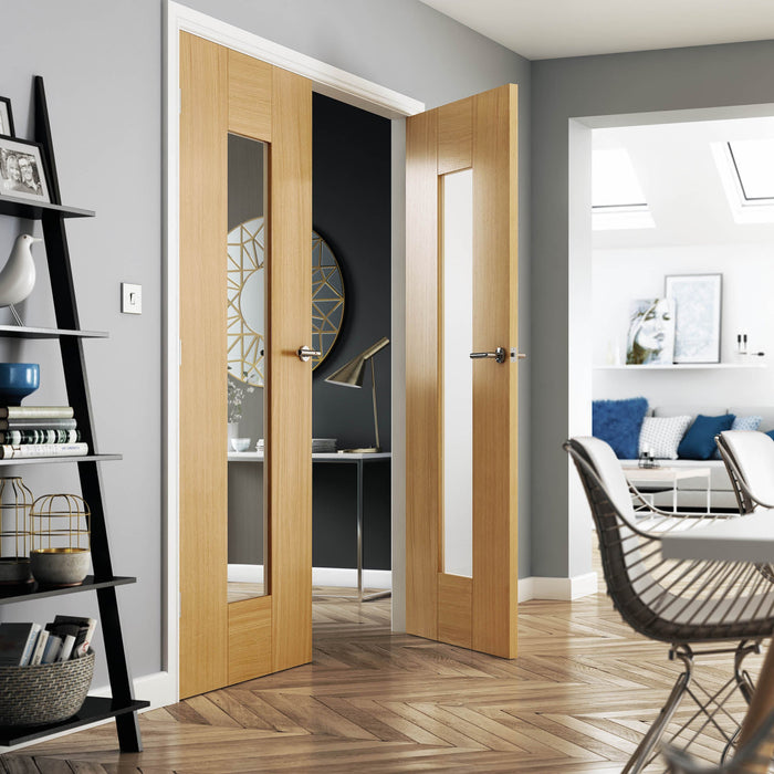 JB Kind Axis Oak Glazed Internal Door