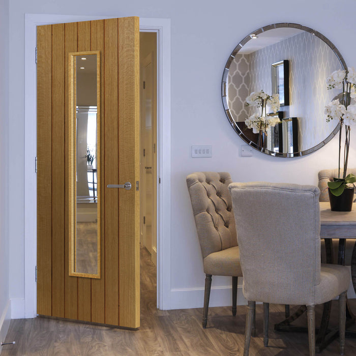JB Kind Cherwell Oak Glazed Internal Door