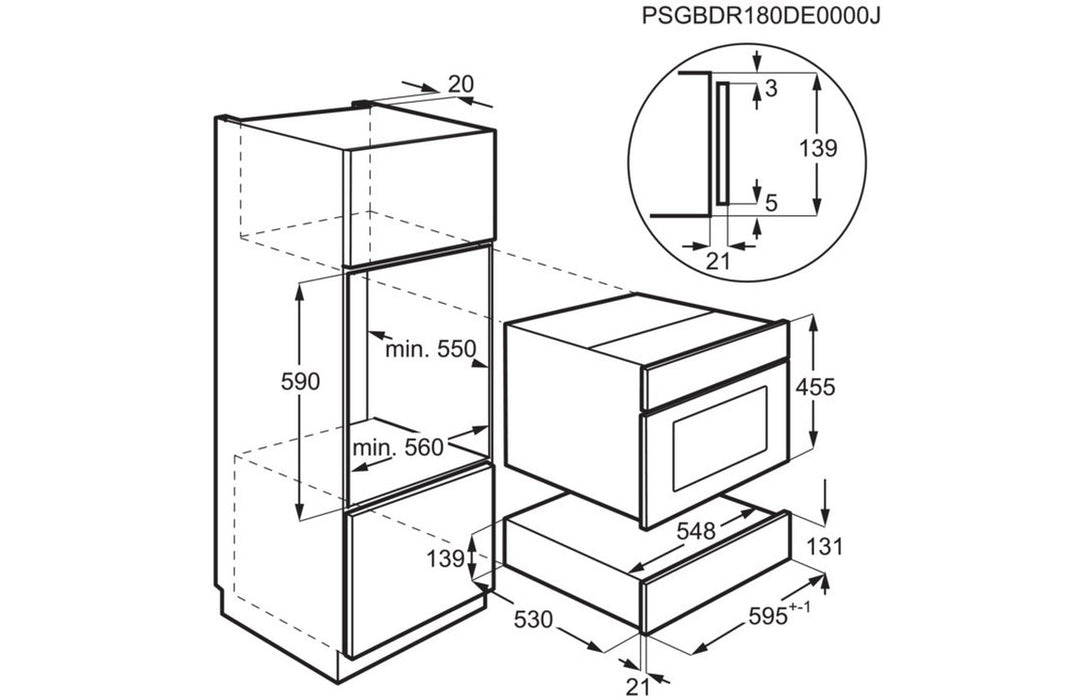 AEG KDE911424M 14cm Warming Drawer - St/Steel