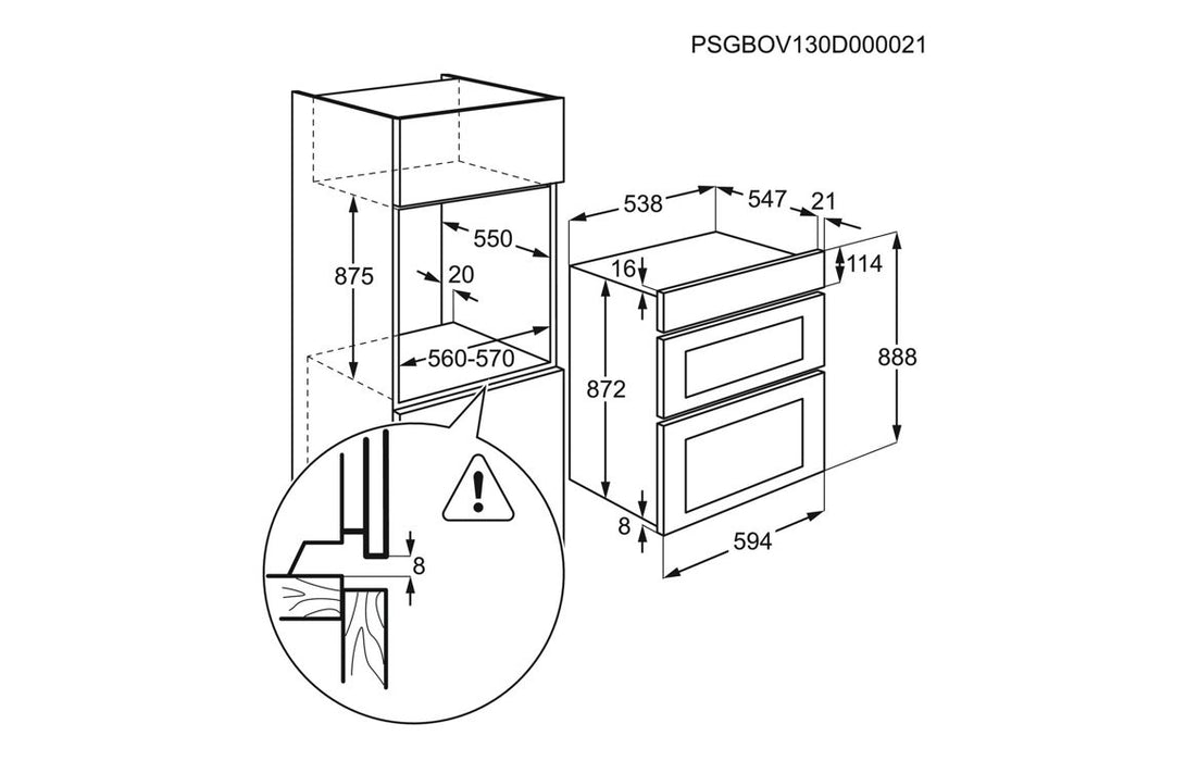 Electrolux KDFGE40TK Double Electric Oven - Black