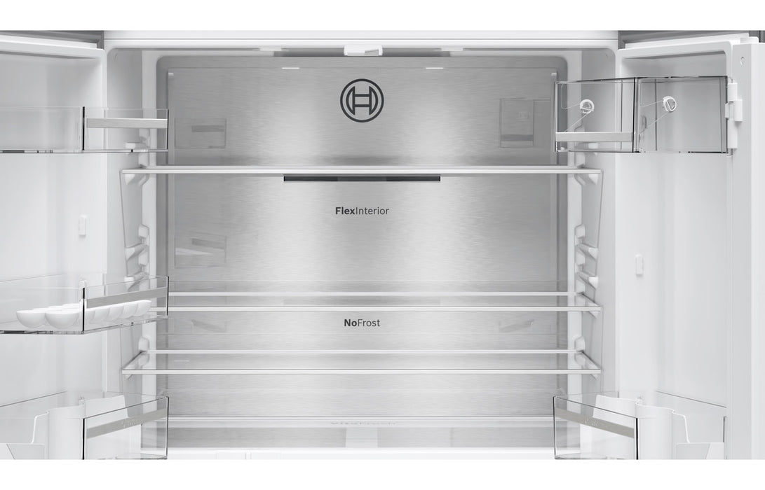 Bosch Series 4 KFN96APEAG F/S NoFrost 4 Door Fridge Freezer - Metallic Silver