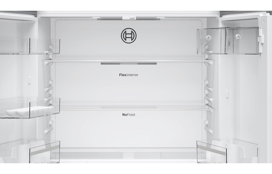 Bosch Series 4 KFN96VPEAG F/S NoFrost 4 Door Fridge Freezer - Metallic Silver