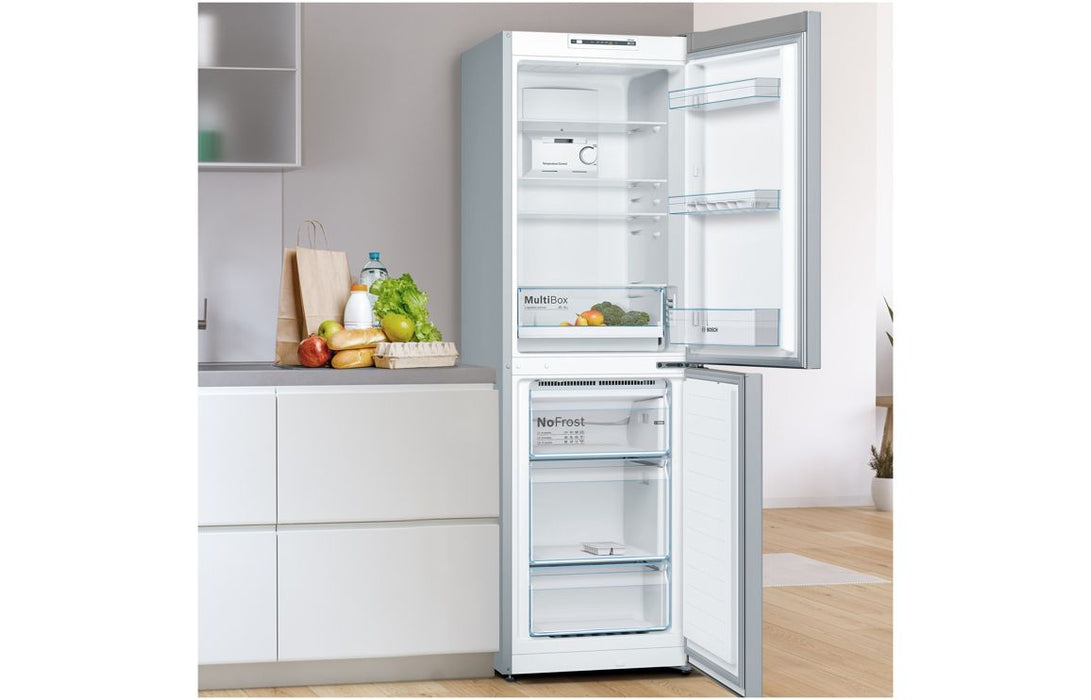 Bosch Series 2 KGN34NLEAG F/S No Frost 50/50 Fridge Freezer - St/Steel