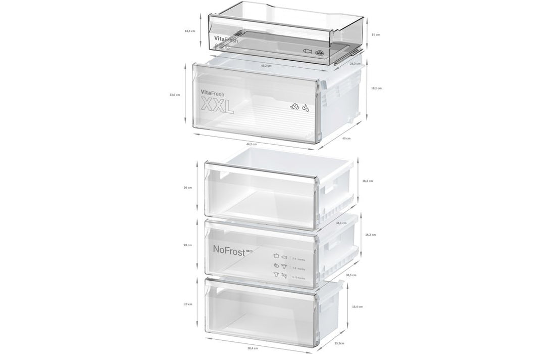 Bosch Series 4 KGN392LAFG F/S Total No Frost 60/40 Fridge Freezer - St/Steel