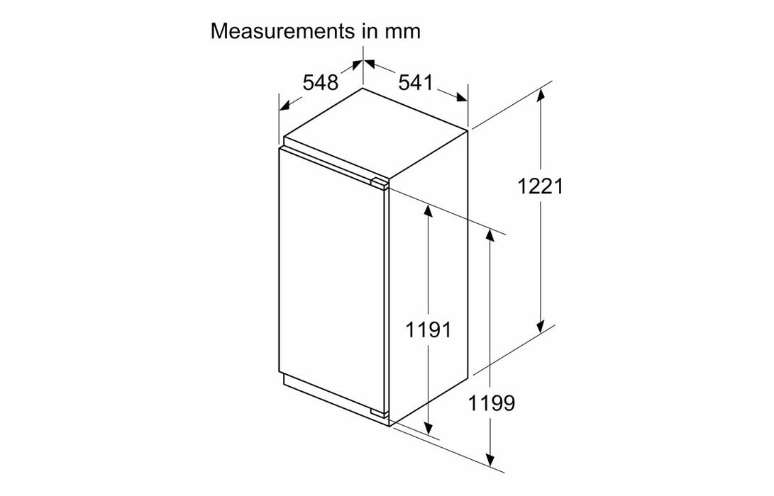 Neff N50 KI1412FE0 B/I Larder Fridge