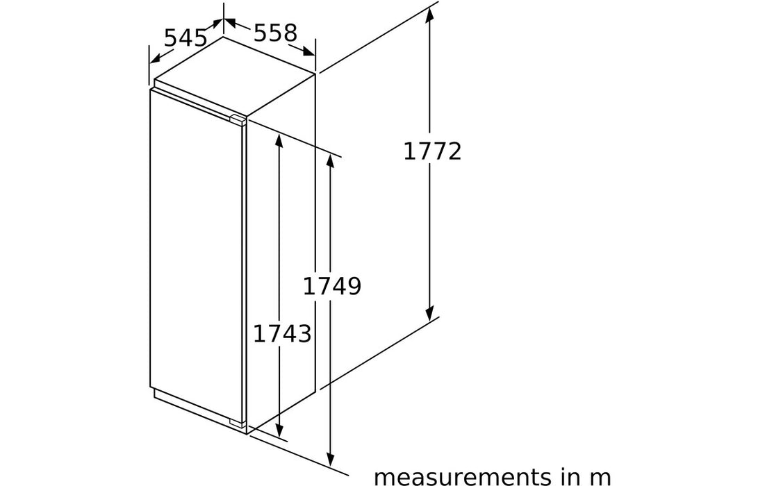 Neff N70 KI1813FE0G B/I Tall Larder Fridge