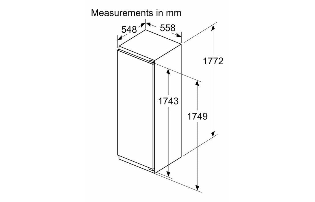 Bosch Series 4 KIR81VFE0G B/I Tall Fridge
