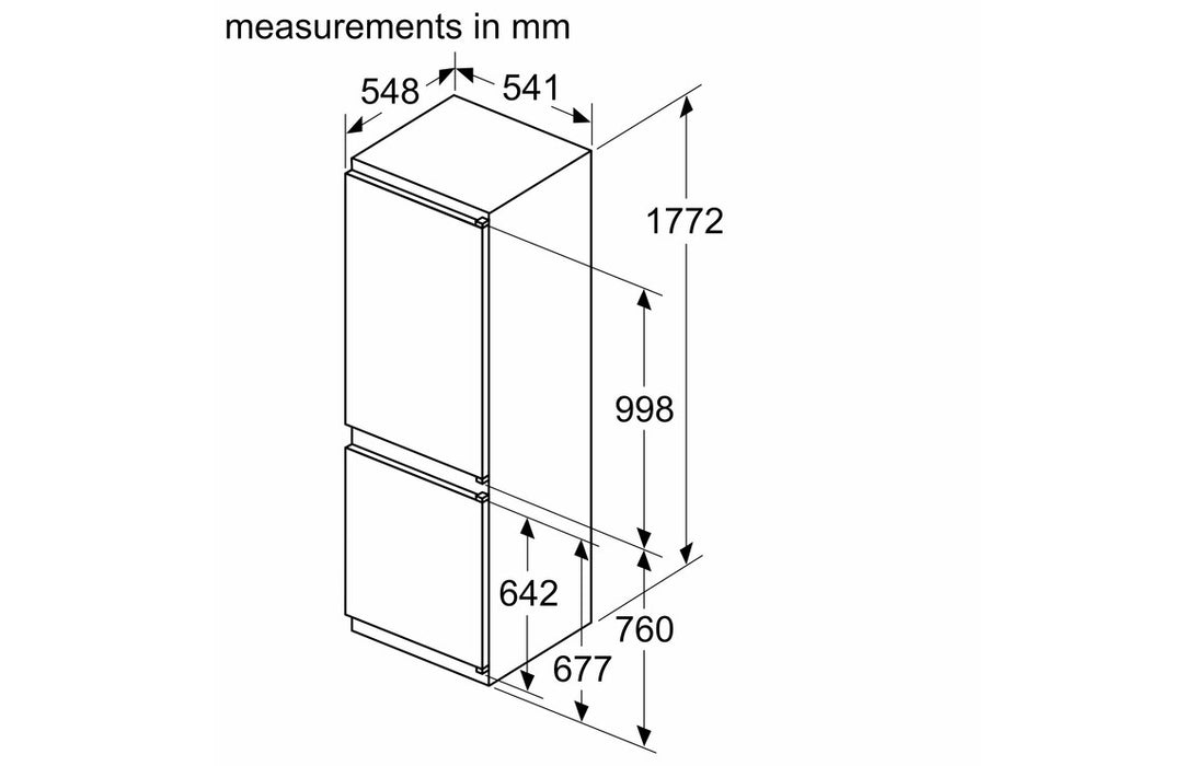 Bosch Series 4 KIV86VSE0G B/I Low Frost 60/40 Fridge Freezer