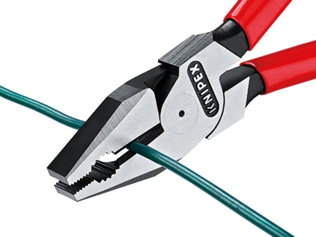 02 01 180 High Leverage Combination Pliers Plastic Coated Grip 180mm