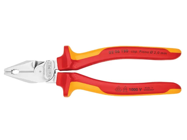 02 06 180 VDE High Leverage Combination Pliers 180mm