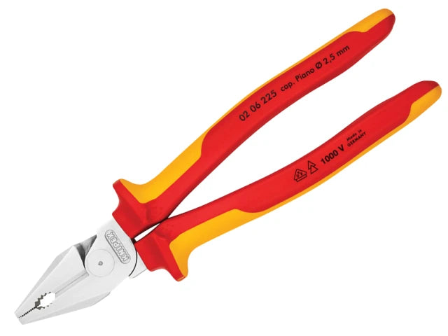 02 06 225 VDE High Leverage Combination Pliers 225mm