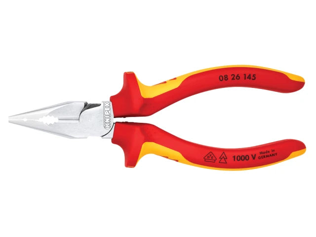 08 26 145 VDE High Leverage Needle Nose Pliers 145mm