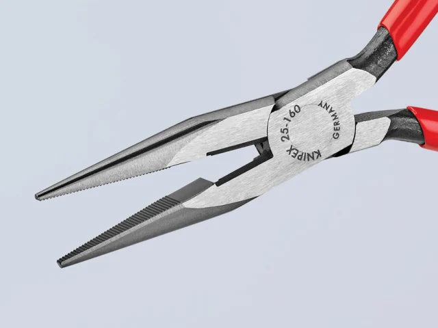 25 01 160 Snipe Nose Side Cutting Pliers Plastic Coated Grip 160mm