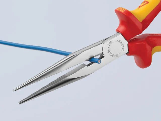 26 16 200 VDE Long Snipe Nose Side Cutting Pliers 200mm