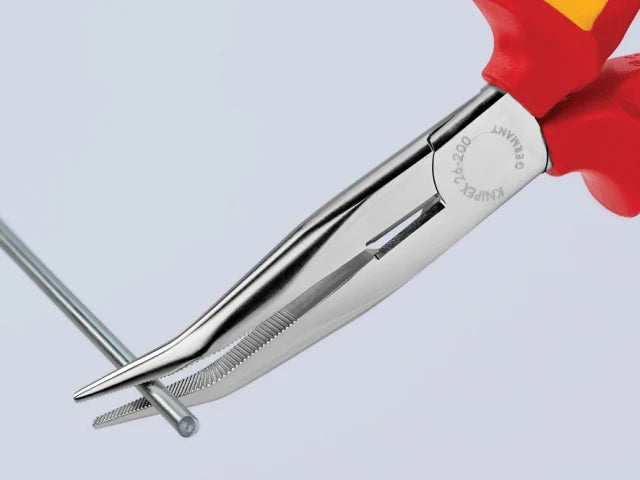 26 26 200 VDE Long Bent Snipe Nose Side Cutting Pliers 200mm
