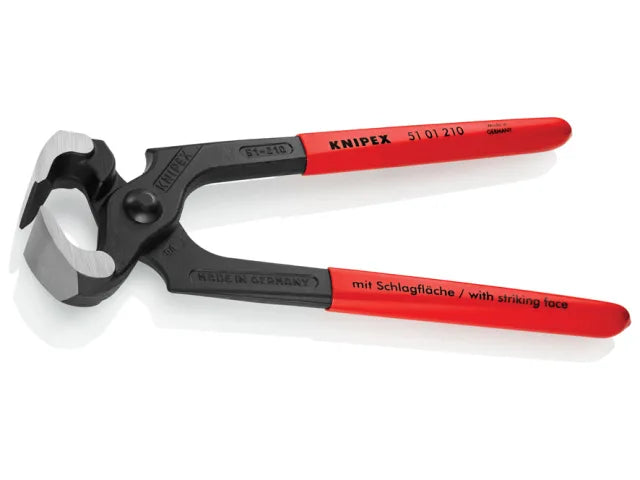 Hammerhead Style Carpenter's Pincers Plastic Coated Grip 210mm