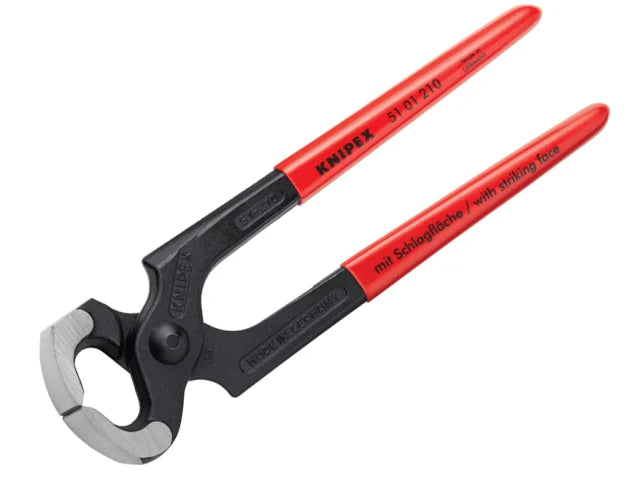 Hammerhead Style Carpenter's Pincers Plastic Coated Grip 210mm