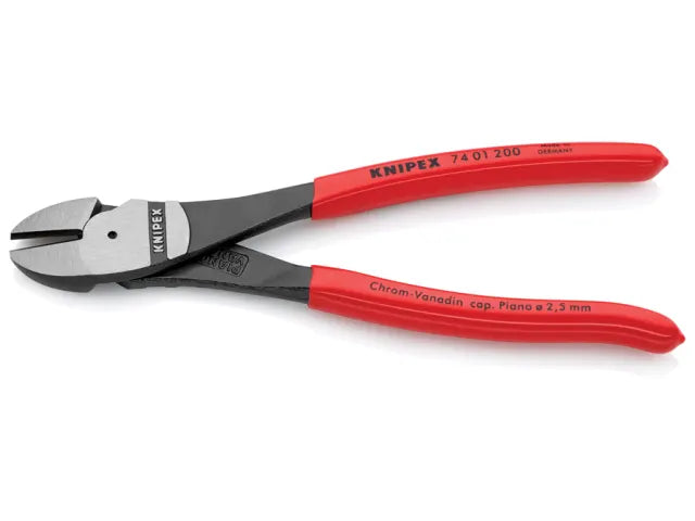 74 01 200 High Leverage Diagonal Cutters Plastic Coated Grip 200mm
