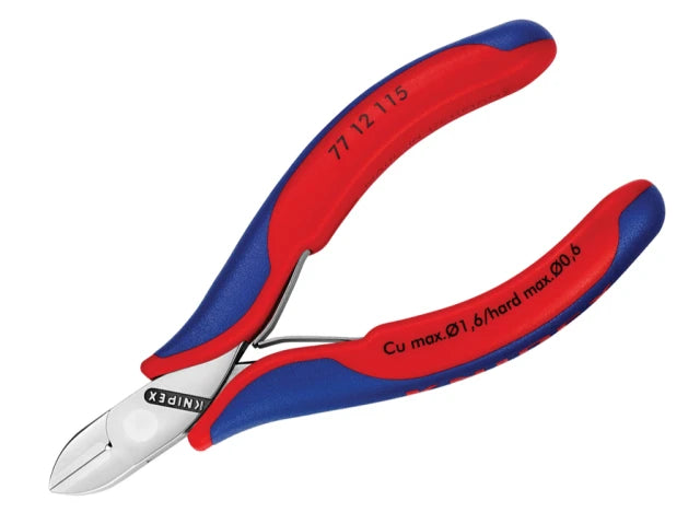 77 12 115 Electronics Diagonal Cutter with Small Bevel & Lead Catcher 115mm