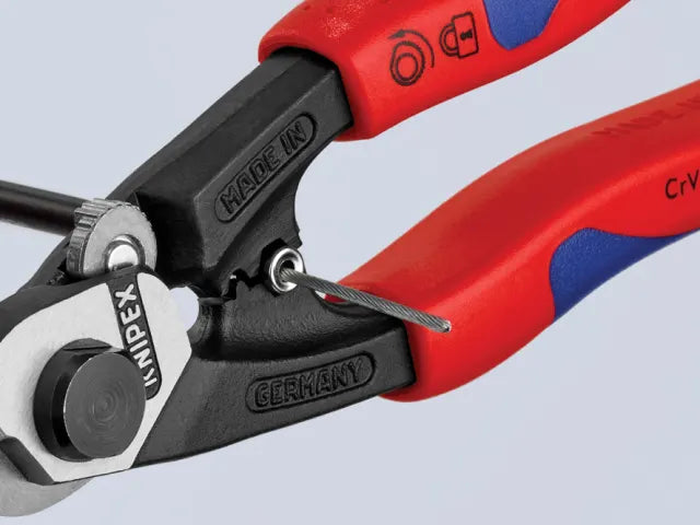 95 62 190 Wire Rope/Bowden Cable Cutters Multi-Component Grip 190mm