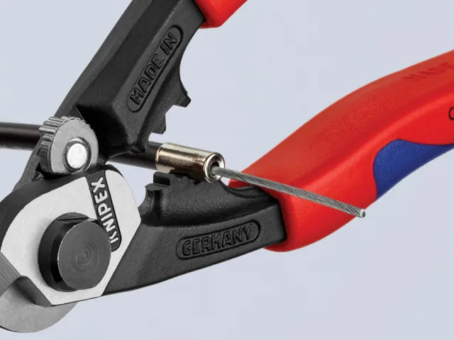 95 62 190 Wire Rope/Bowden Cable Cutters Multi-Component Grip 190mm