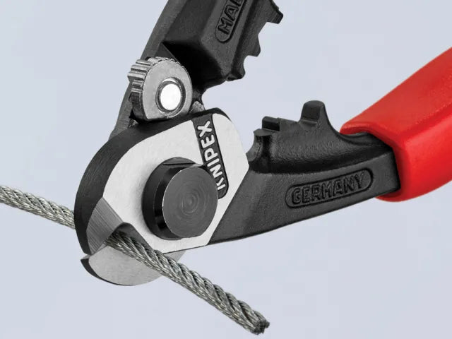 95 62 190 Wire Rope/Bowden Cable Cutters Multi-Component Grip 190mm