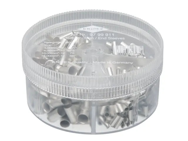 97 99 911 Non-Insulated Wire Ferrules Assortment Box, 350 Piece