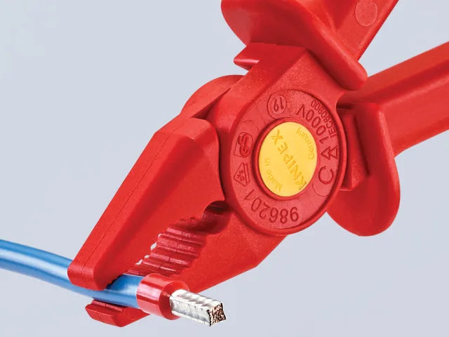 98 62 01 Flat Nose Plastic Insulated Pliers 180mm