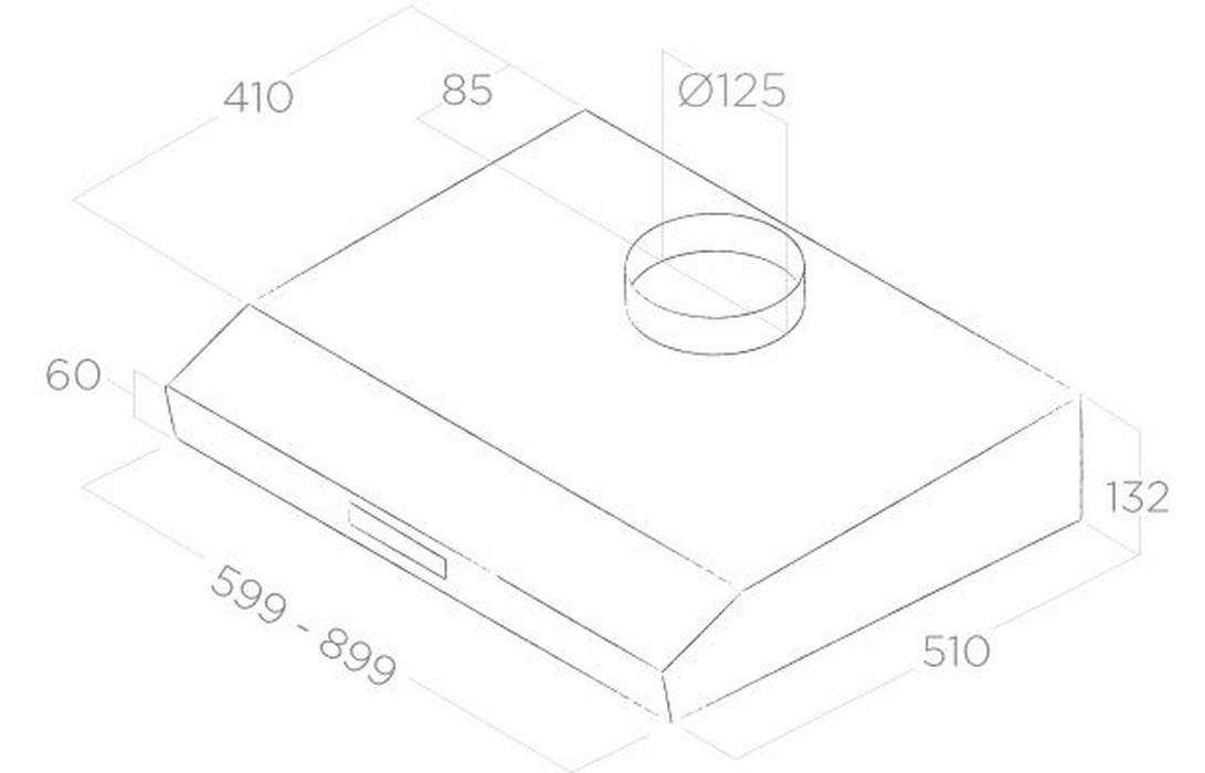 Elica Krea 60cm Canopy Hood - St/Steel