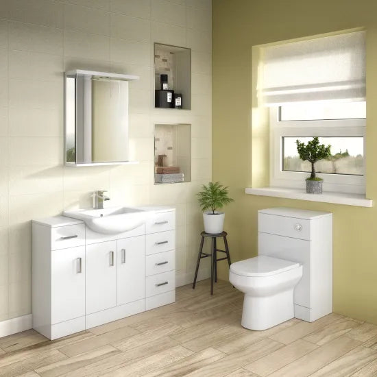 Arley Pro Kass 300mm Gloss White Floor Standing Storage Unit