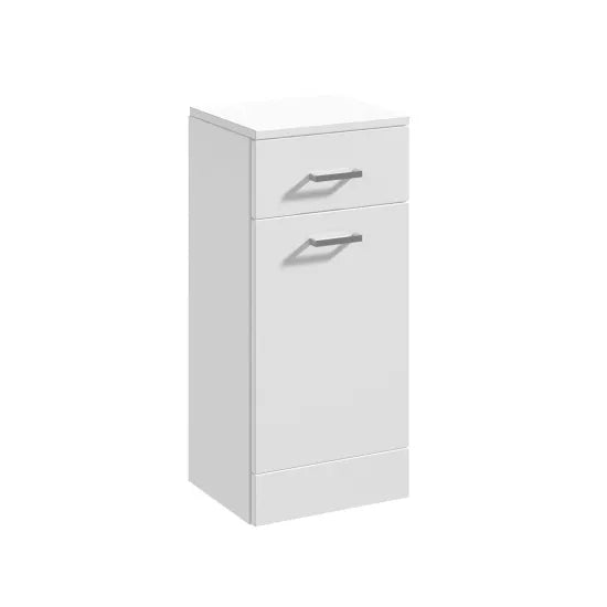 Arley Pro Kass 350mm 1 Drawer Gloss White Floor Standing Storage Unit