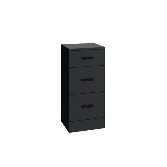 Arley Pro Kass 300mm 3 Drawer Soft Black Floor Standing Storage Unit