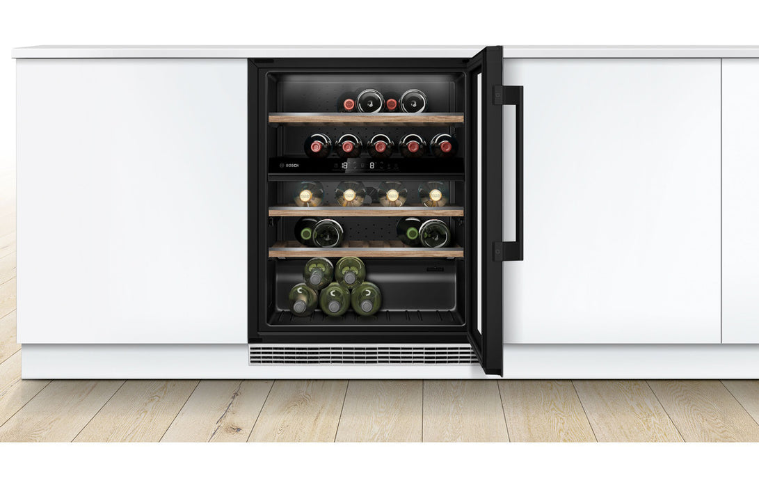 Bosch Series 6 KUW21AHG0G B/I Under Counter 60cm Wine Cooler - Black
