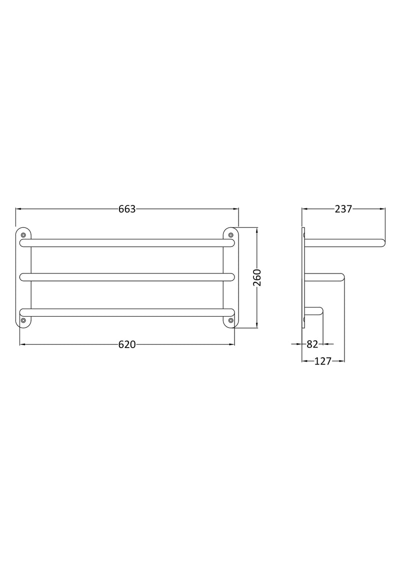 Chrome 3 Tier Towel Rack