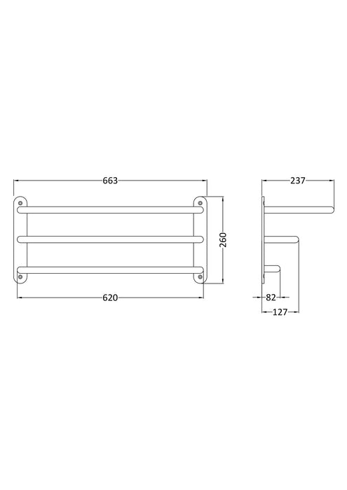 Chrome 3 Tier Towel Rack