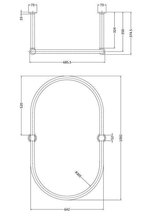 Chrome Shower Ring