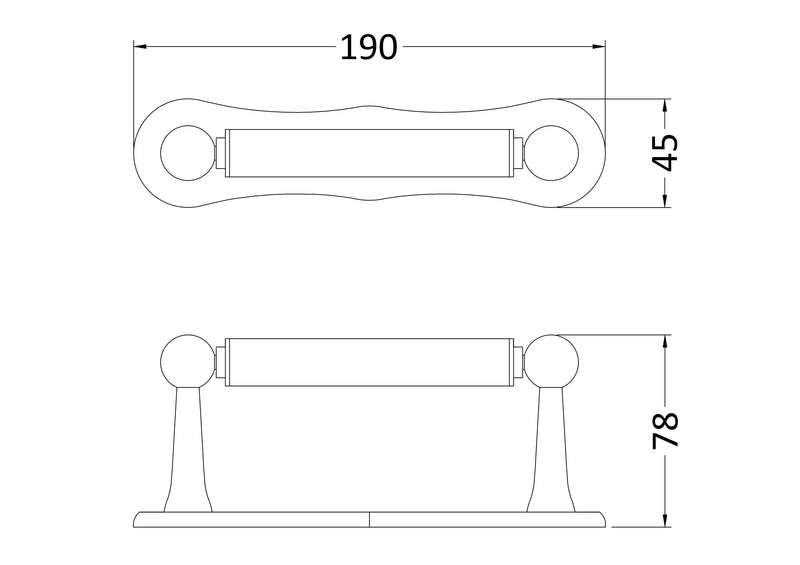 Chrome Dog Bone Toilet Roll Holder