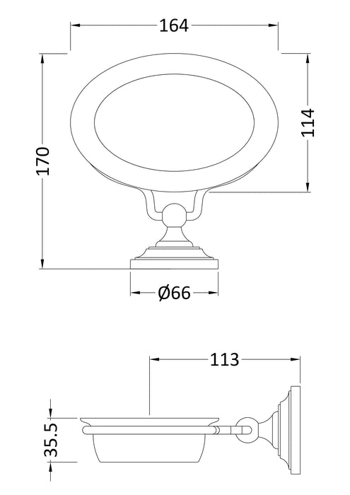 Chrome White Soap Dish