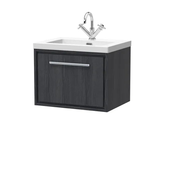 600mm Wall Hung Single Drawer Unit & Basin Det  1 Tap Hole (Drawer, Unit or Set)
