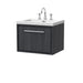 600mm Wall Hung Single Drawer Unit & Basin 3Hole (Drawer Unit, Basin or Set)