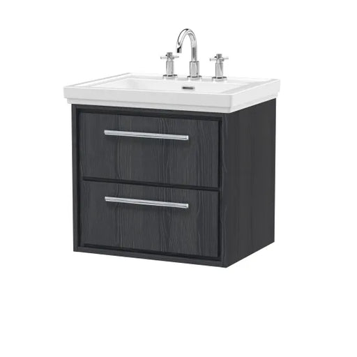 600mm Wall Hung 2-Drawer Unit & Basin  Set 3Tap Hole