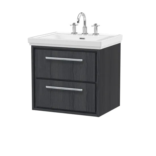 600mm Wall Hung 2-Drawer Unit & Basin  Set 3Tap Hole