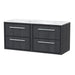 1200mm Wall Hung 4-Drawer Unit & Marble Worktop (Drawer Unit, Basin or Set)