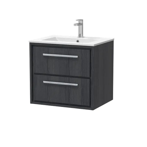 600mm Wall Hung 2-Drawer Unit & Basin Set 1 Tap Hole (Drawer Unit, Basin or Set)