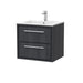 600mm Wall Hung 2-Drawer Unit & Basin Set 1 Tap Hole (Drawer Unit, Basin or Set)