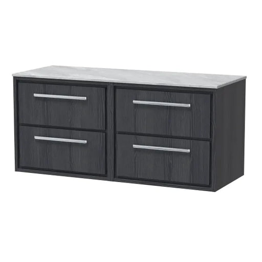 1200mm Wall Hung 4-Drawer Unit & Marble Worktop (Drawer, Unit or Set)