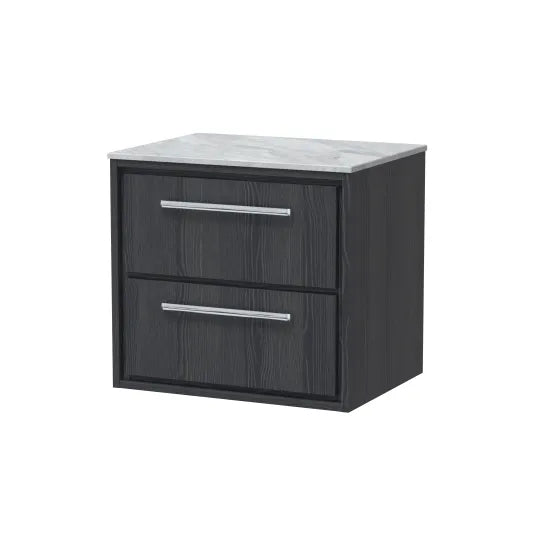 600mm Wall Hung  2-Drawer Unit & Marble Worktop(Drawer, Unit or Set)