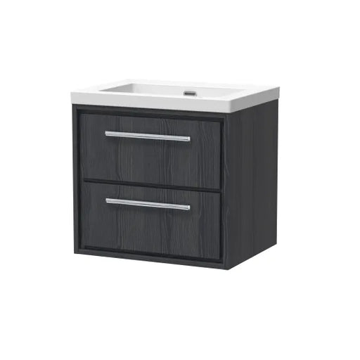 600mm Wall Hung 2-Drawer Unit & Basin Set  0 Tap Hole (Drawer, Unit or Set)