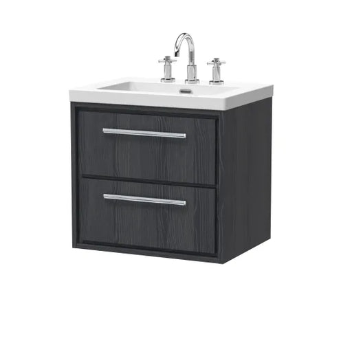 600mm Wall Hung 2-Drawer Unit & Basin 3Tape hole (Drawer Unit, Basin or Set)