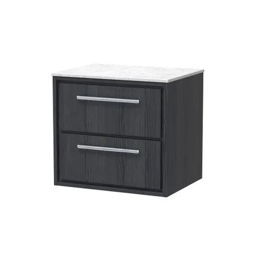 600mm Wall Hung 2-Drawer Unit & Marble Worktop (Drawer, Unit or Set)